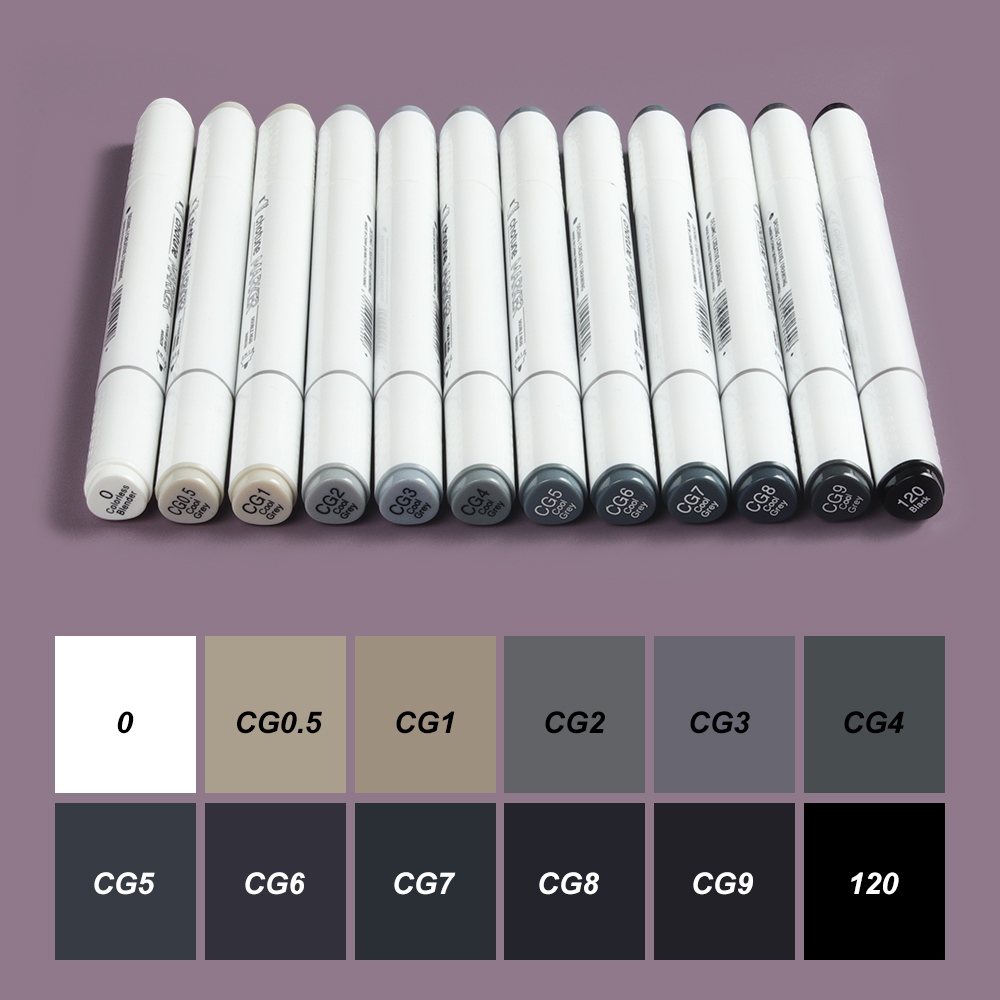 Copic Marker Sketch - THOTUNE 12 色ウォームグレークールグレーカラーデュアルヘッドマーカーペンアルコールスケッチマーカー学校アートデザインマーカー用品