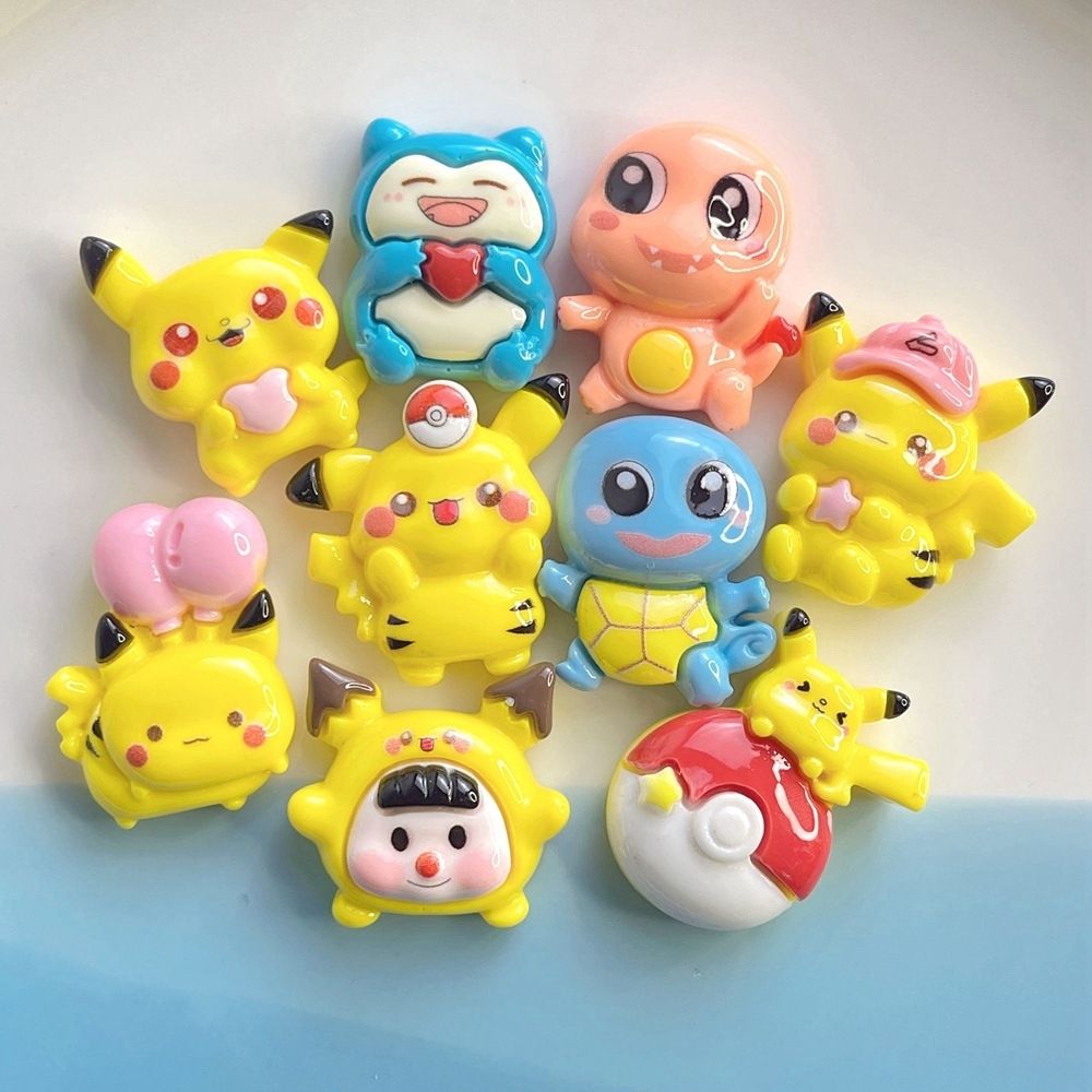 Resin Crafts Diy - ポケモンの漫画風DIYクラフト材料、レジンアクセサリー、カビゴンやリトルバニラなどの小物