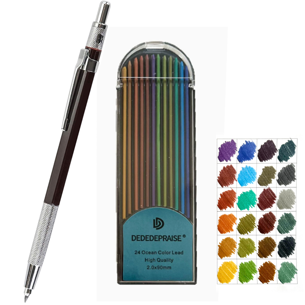 Staedtler Pencil Lumocolor - 2.0mmシャープペンシルセット レトロスタイル 肌色鉛筆芯、油性鉛筆芯付きシャープペンシル アニメ・漫画用