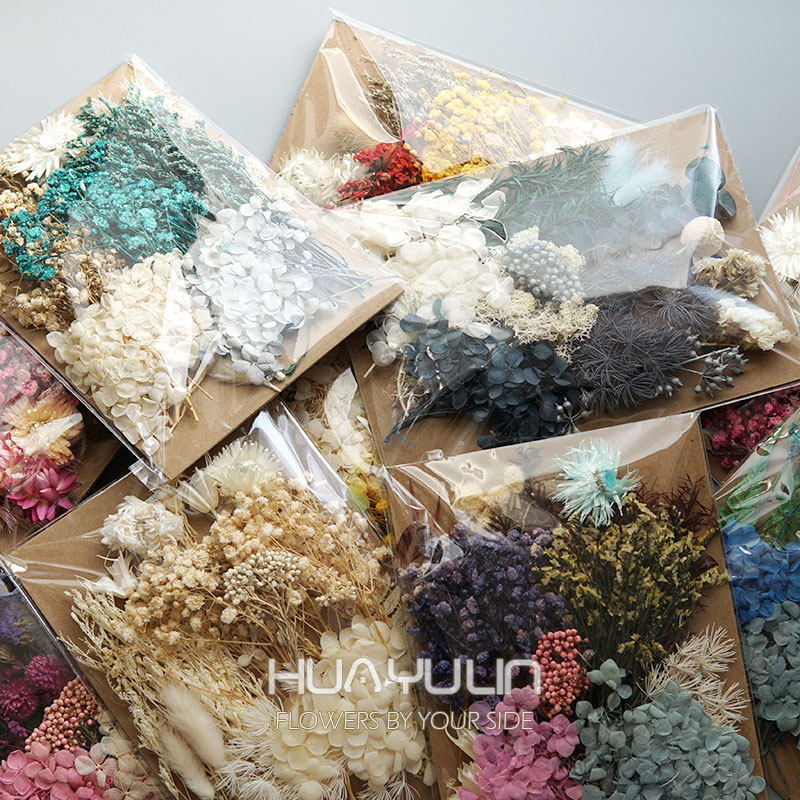 Flower Preservation Resin - 1 パック人工植物ドライ本物の花プリザーブド材料エポキシ樹脂キャンドル DIY 花材アジサイセット花