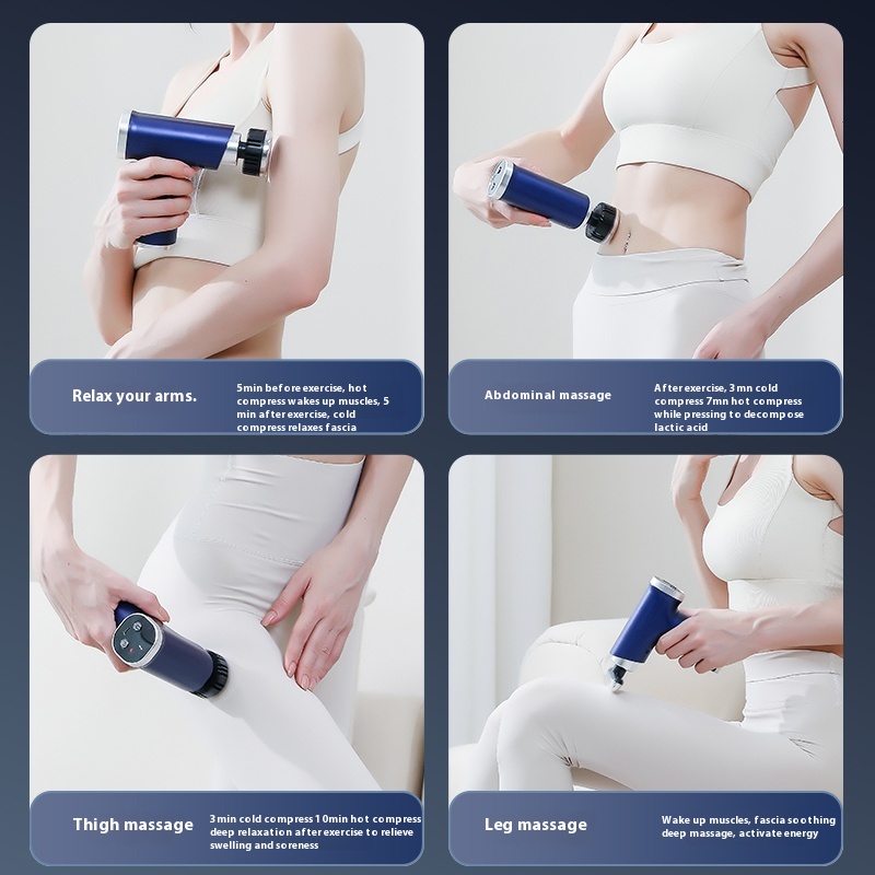 温冷ヘッド付き電動マッサージガン ポケットサイズの深部組織筋 - Heat Gun Small のレビューと価格