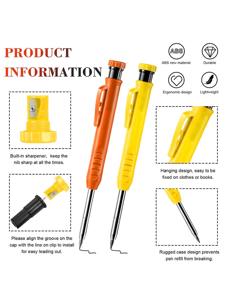 ソリッド大工鉛筆セット木工ツールシャープペンシル 3 色リフ - Staedtler Pencil Lumocolor のレビューと価格