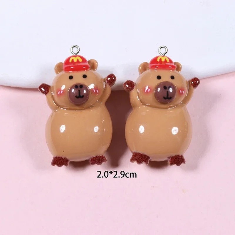 10個入り 光沢のあるフラットバックカピバラ樹脂チャーム か - Resin Craft Supplies のレビューと価格