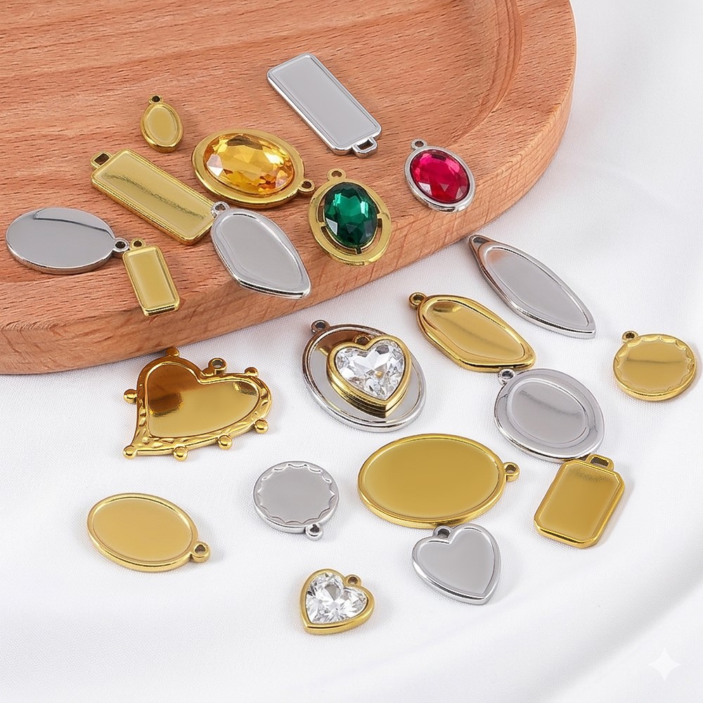 5個入り1個入り色褪せないステンレス不規則ベゼルチャームペン - Resin Craft Supplies のレビューと価格