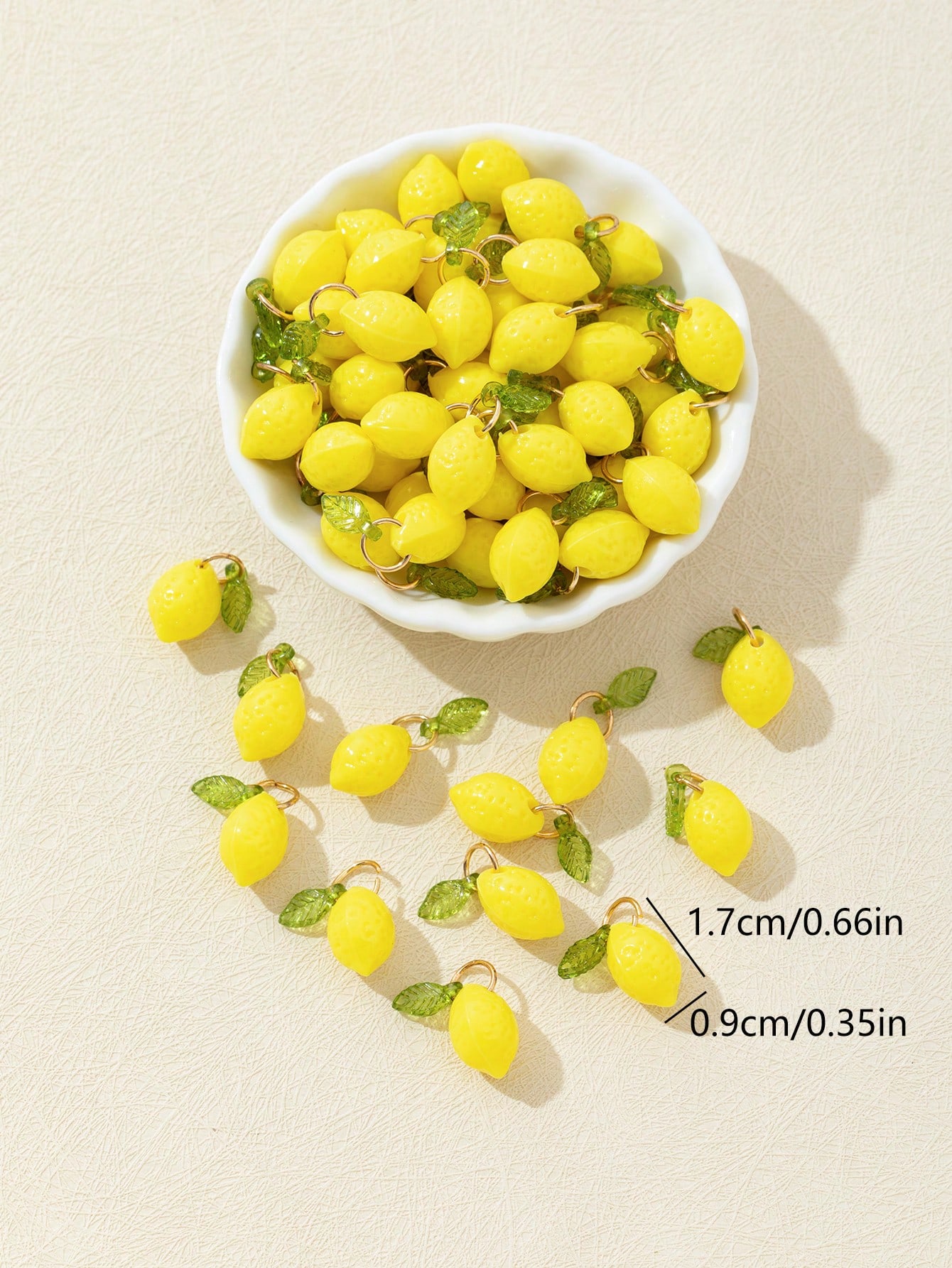 10 個 3D レモン樹脂チャームペンダントかわいいフルーツ - Resin Crafts Diy のレビューと価格