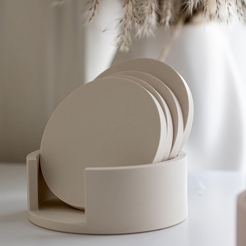 5個入り丸型コースターシリコンモールドセット、石膏コースター - Coaster Mold Round のレビューと価格