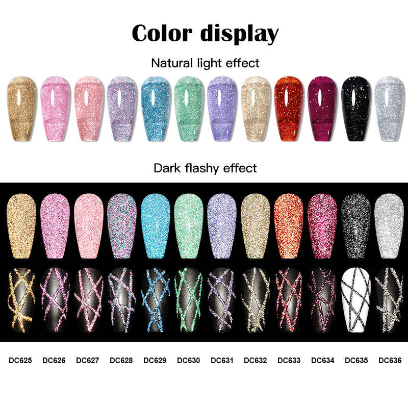 5mlゴールドシルバー反射グリッターライナージェルネイルポリ - Resin Glitter Pack のレビューと価格
