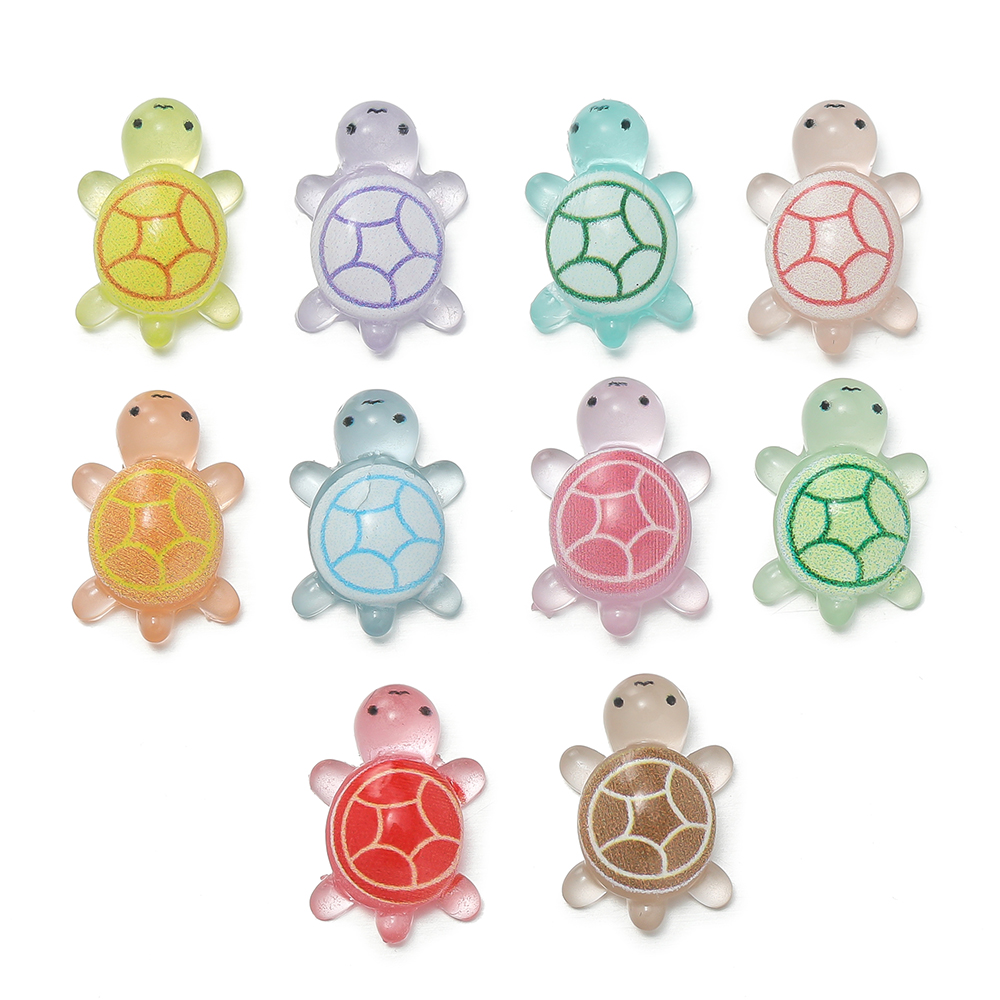 10個/ロット ミニ樹脂製ウミガメ 暗闇で光る 発光 キュー - Resin Crafts Diy のレビューと価格