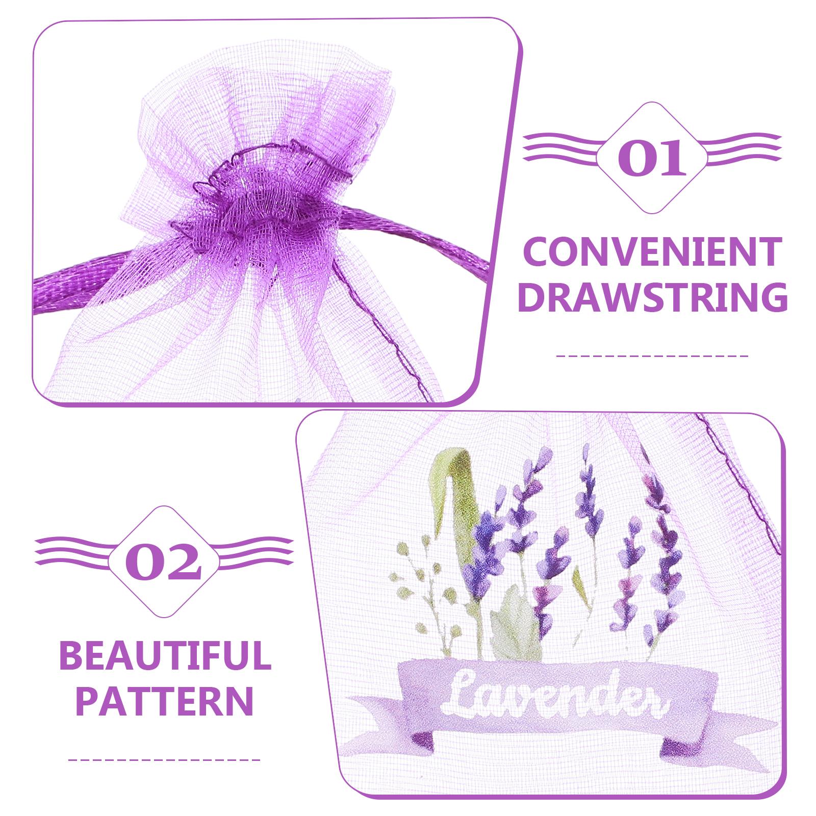 20 個空のラベンダーサシェガーゼバッグ引き出しワードローブ - Dried Flower Bulk のレビューと価格