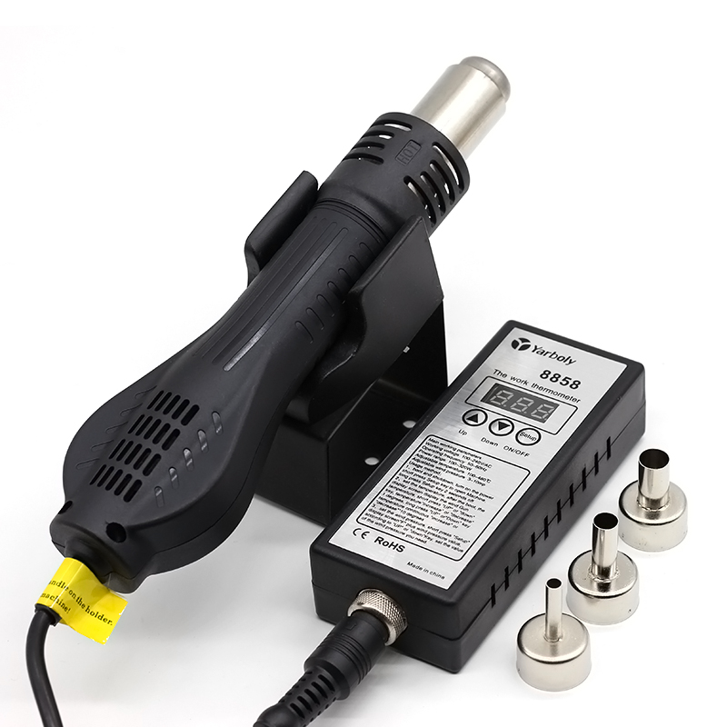 はんだステーション 8858 ポータブルデジタルホットエアガ - Heat Gun Small のレビューと価格
