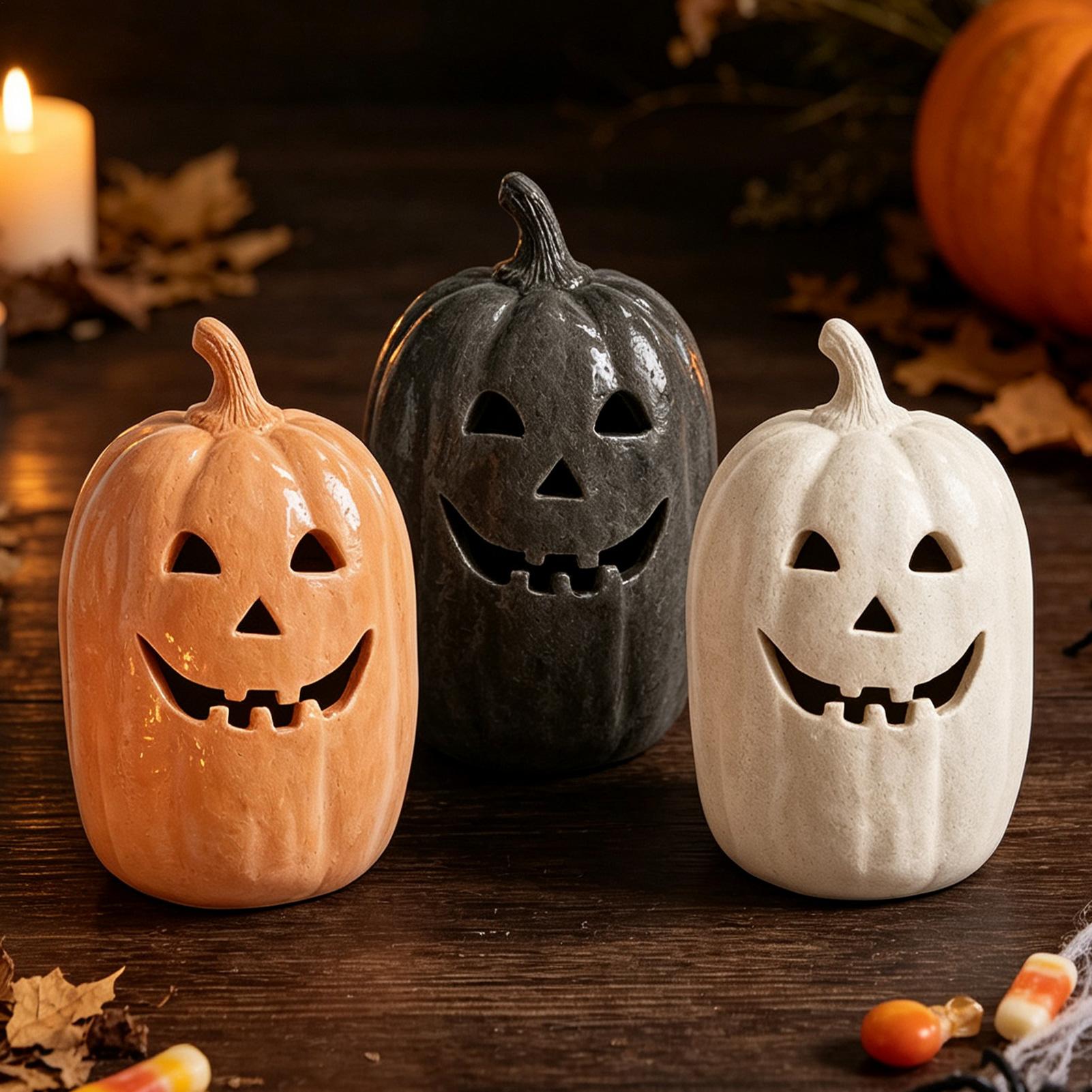 ハロウィンパンプキンクラフト樹脂製手作りパンプキンセンターピ - Resin Crafts のレビューと価格
