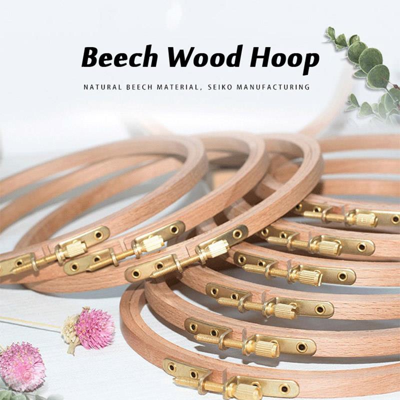 1個入り 高品質ブナ材刺繍枠 木製刺繍サークルリングホルダー - Wood Ring Blank のレビューと価格