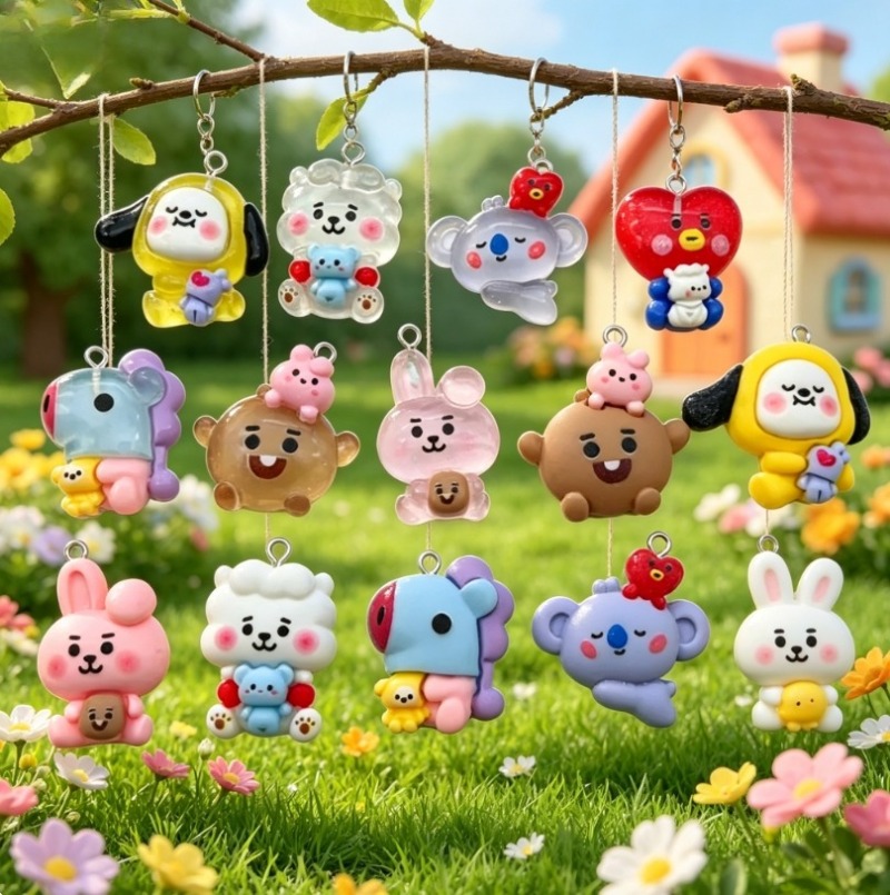 7 個 BT21 樹脂漫画チャーム DIY アクセサリークラ - Resin Craft Supplies のレビューと価格