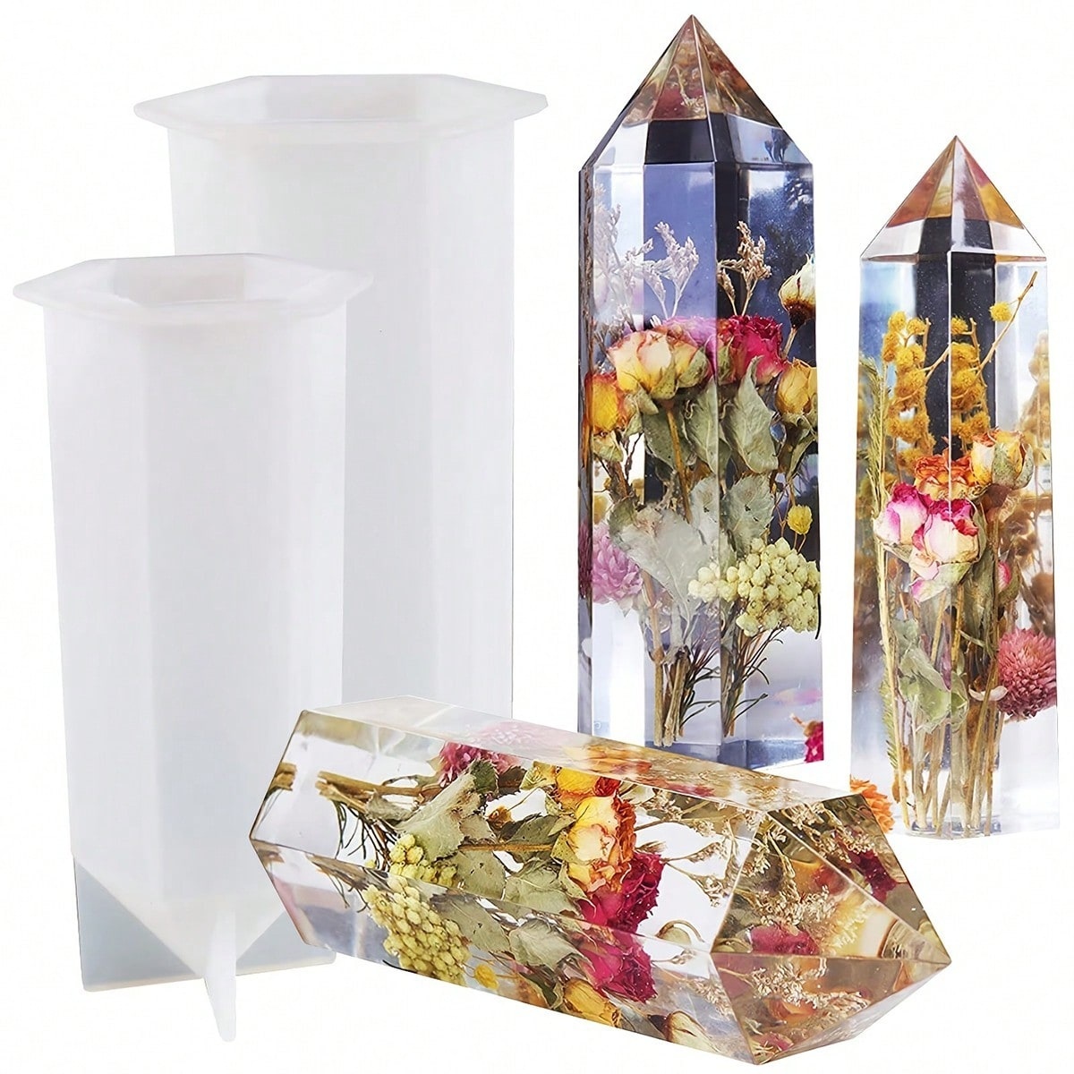 1個入りクリスタタワー樹脂シリコンモールド、DIYドライフラ - Flower Preservation Resin のレビューと価格
