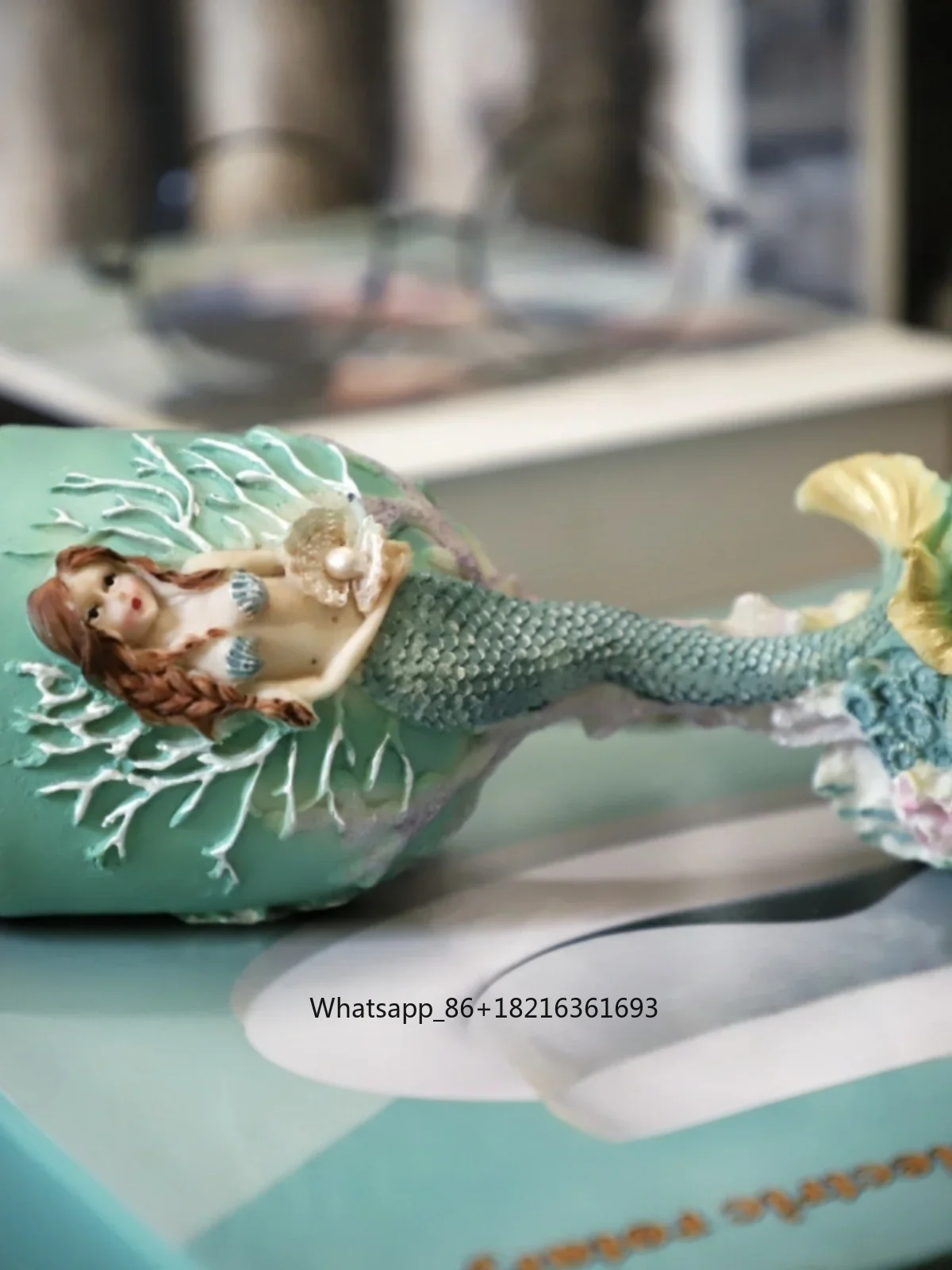 三次元彫刻マーメイド手描き工芸ゴブレット樹脂製クリエイティブ - Resin Crafts のレビューと価格