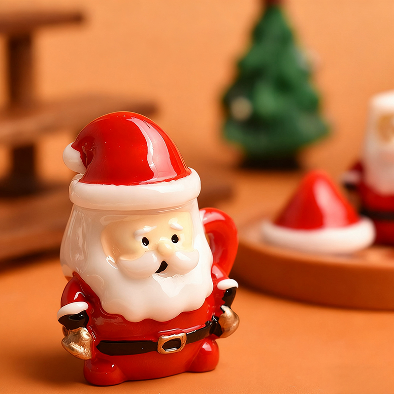 ミニサンタティーカップオーナメント - クリスマス工芸品、妖 - Resin Craft Supplies のレビューと価格