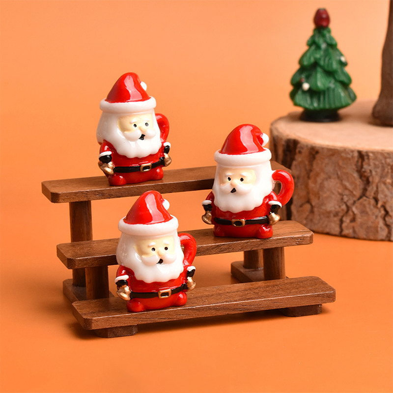 ミニサンタティーカップオーナメント - クリスマス工芸品、妖 - Resin Craft Supplies のレビューと価格