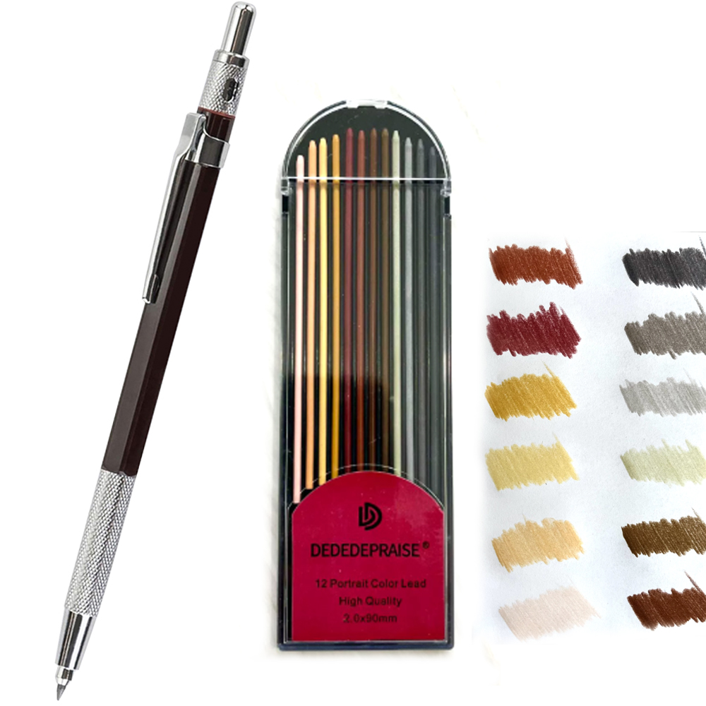 2.0mmシャープペンシルセット レトロスタイル 肌色鉛筆芯 - Staedtler Pencil Lumocolor のレビューと価格