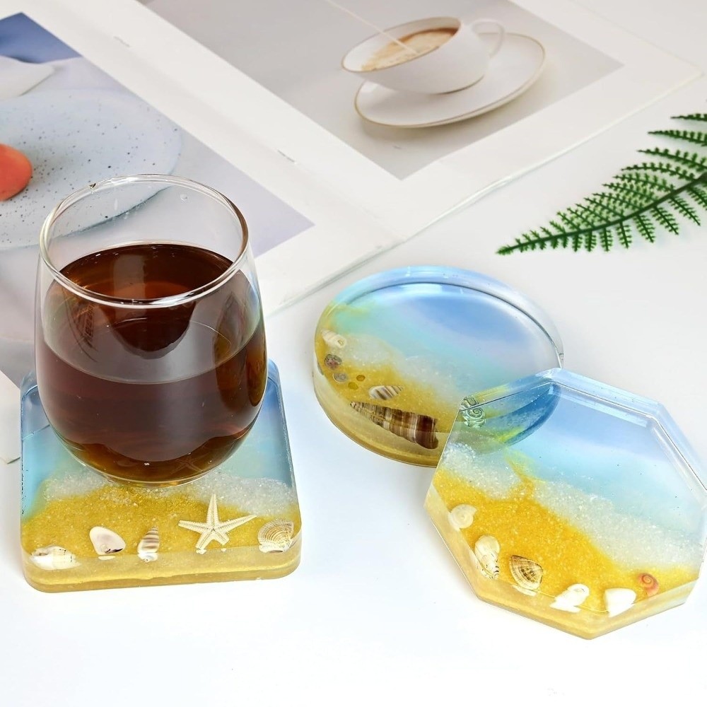 クリエイティブコースターシリコンモールドラウンド幾何学模様D - Coaster Mold Round のレビューと価格