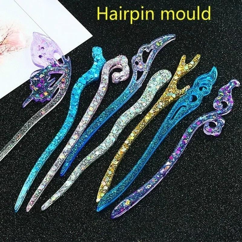 新しい透明ヘアピンシリコーン特殊金型樹脂 DIY ヘアジュエ - Resin Craft Supplies のレビューと価格