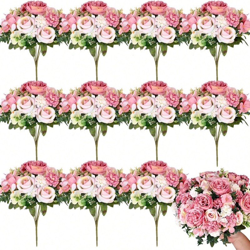 32 センチメートルシルク人工バラの花束花造花結婚式の装飾ホ - Dried Flower Bulk のレビューと価格