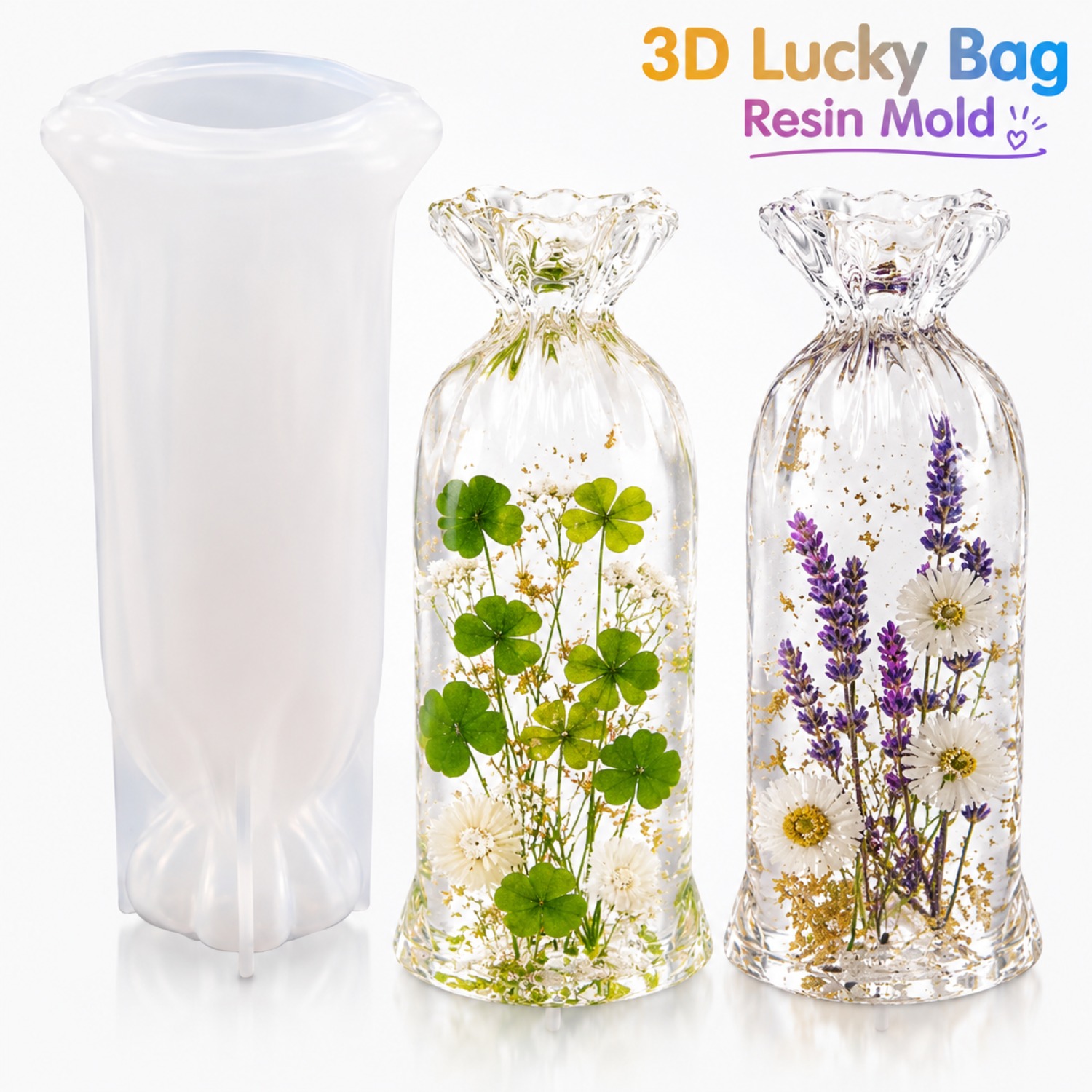 ラッキーバッグ樹脂シリコンモールド、エポキシ樹脂鋳造用再利用 - Flower Preservation Resin のレビューと価格