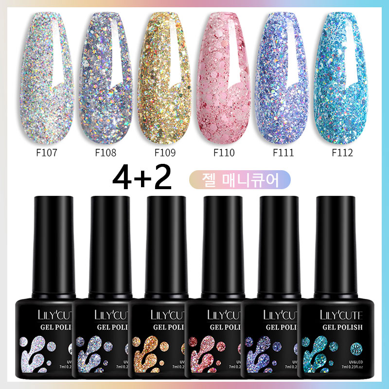 Lilycute 7ml 6ピース/セットグリッタージェルマ - Resin Glitter Pack のレビューと価格